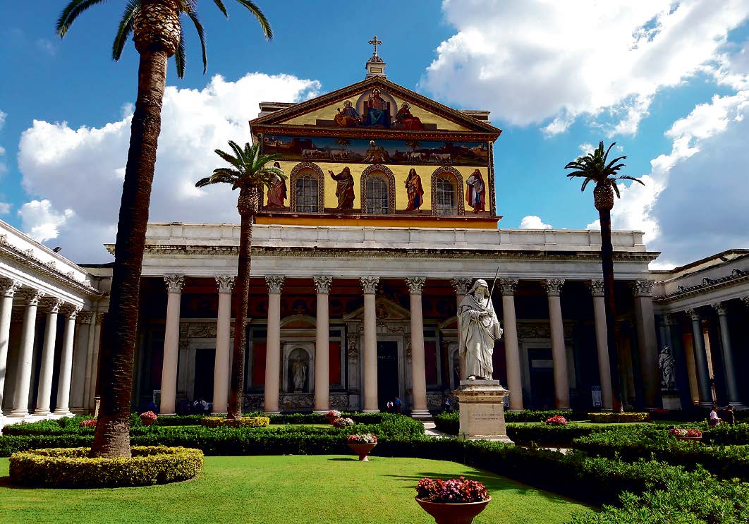 Pyhän Paavalin basilikassa Rooman vanhojen muurien ulkopuolella 2017.