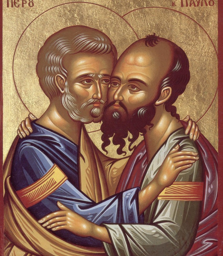 Paavali ja Pietari. Ortodoksinen ikoni.